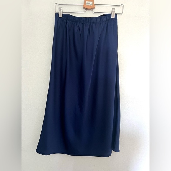 J Crew factory antique navy slip midi skirt size xs - Picture 5 of 7